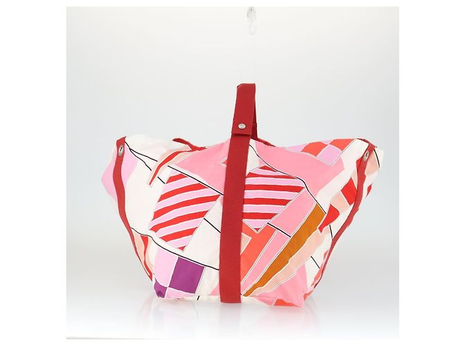 Hermès HERMES Strandtasche Tote aus rotem Canvas Auth 168207 - Ansicht 5
