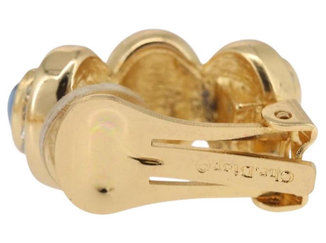 Collana in pietre colorate e strass Christian Dior metallo 2 pezzi Oro Auth am10776V - vista 20