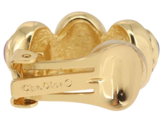 Collana in pietre colorate e strass Christian Dior metallo 2 pezzi Oro Auth am10776V - vista 24