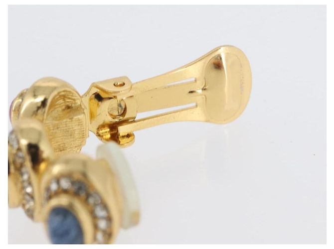 Collana in pietre colorate e strass Christian Dior metallo 2 pezzi Oro Auth am10776V - vista 26