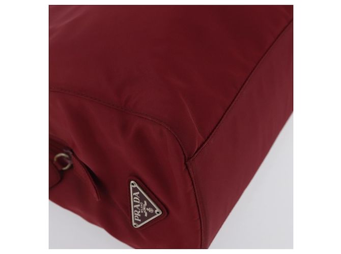 PRADA Hand Bag Nylon Red Auth ti3669 - view 10