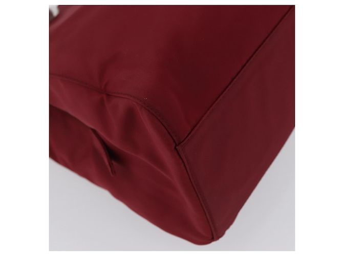 PRADA Hand Bag Nylon Red Auth ti3669 - view 12