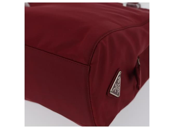 PRADA Hand Bag Nylon Red Auth ti3669 - view 13