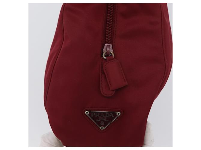 PRADA Hand Bag Nylon Red Auth ti3669 - view 14