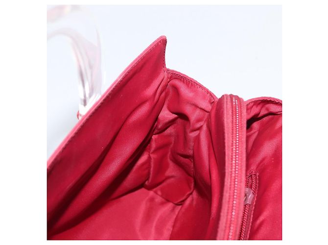 PRADA Hand Bag Nylon Red Auth ti3669 - view 20