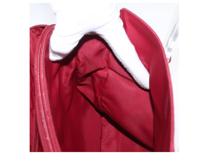 PRADA Hand Bag Nylon Red Auth ti3669 - view 21