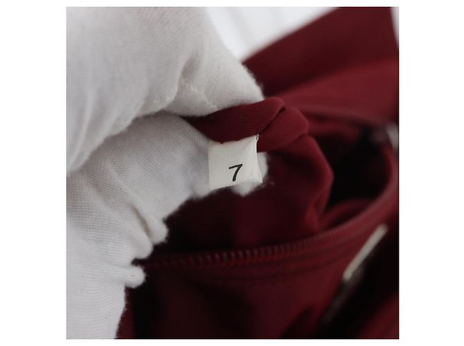 PRADA Hand Bag Nylon Red Auth ti3669 - view 25