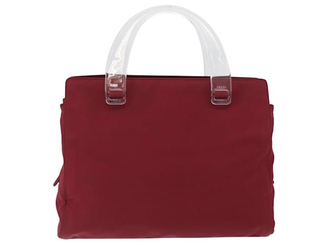 PRADA Hand Bag Nylon Red Auth ti3669 - view 3