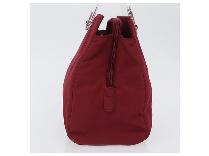 PRADA Hand Bag Nylon Red Auth ti3669 - view 4