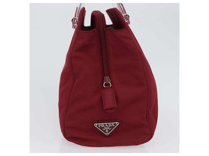 PRADA Hand Bag Nylon Red Auth ti3669 - view 5