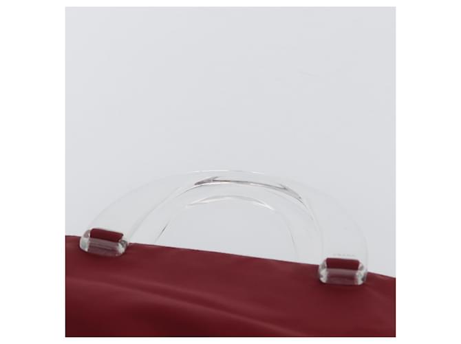 PRADA Hand Bag Nylon Red Auth ti3669 - view 8