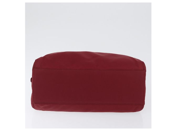 PRADA Hand Bag Nylon Red Auth ti3669 - view 9
