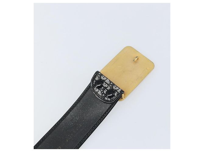 Cintura in tela Trotter Christian Dior 31,9"" Nero Oro Auth bs33373 - vista 7