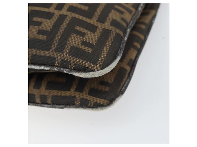 Borsa a spalla Mamma Baguette in tela Zucca FENDI nera e marrone Auth 171933 Nero - vista 10