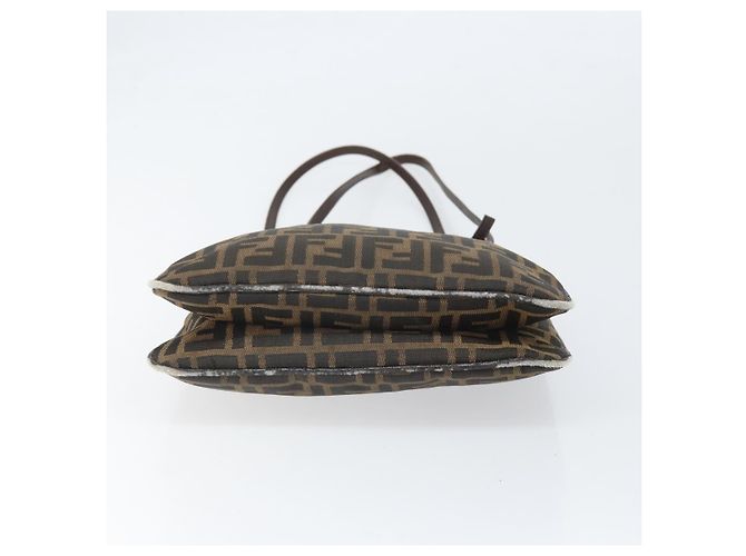 Borsa a spalla Mamma Baguette in tela Zucca FENDI nera e marrone Auth 171933 Nero - vista 9