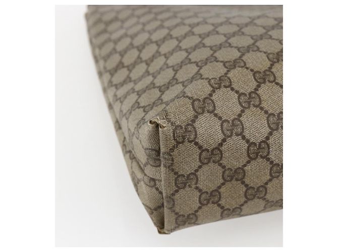 Borsa tote Gucci GG Supreme Web Sherry Line in PVC beige e oro 40 02 003 Auth bs33280 D'oro - vista 13