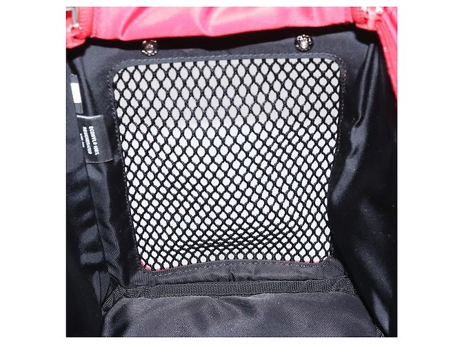 PRADA Pet Bag Pet Carry Nylon 2way Red Silver Auth 170756SAM Silvery - view 22