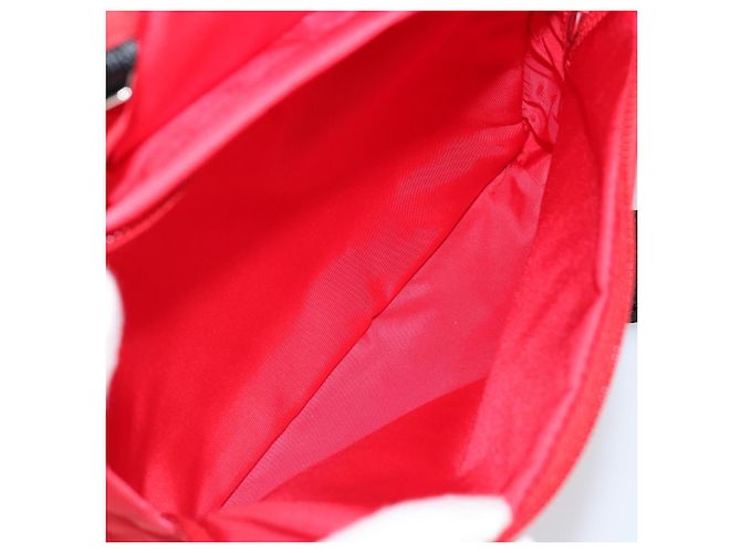 PRADA Pet Bag Pet Carry Nylon 2way Red Silver Auth 170756SAM Silvery - view 28