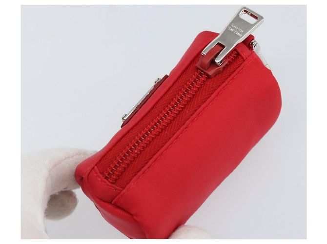 PRADA Pet Bag Pet Carry Nylon 2way Red Silver Auth 170756SAM Silvery - view 32