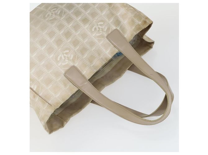 Borsa Tote MCM Chanel Hermes in Tela 3 Pezzi Beige Nero Blu Navy Auth BA10583 - vista 12