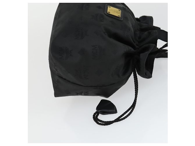 Borsa Tote MCM Chanel Hermes in Tela 3 Pezzi Beige Nero Blu Navy Auth BA10583 - vista 18