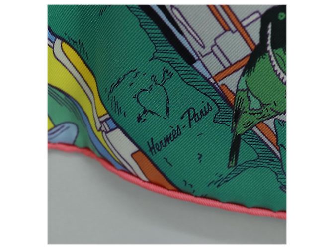 Hermès Foulard HERMES Carre 70 ""Rendez Vous Galant"" in seta multicolore Auth 169638M - vista 11