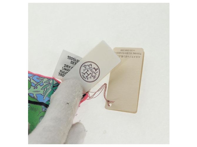 Hermès Foulard HERMES Carre 70 ""Rendez Vous Galant"" in seta multicolore Auth 169638M - vista 14