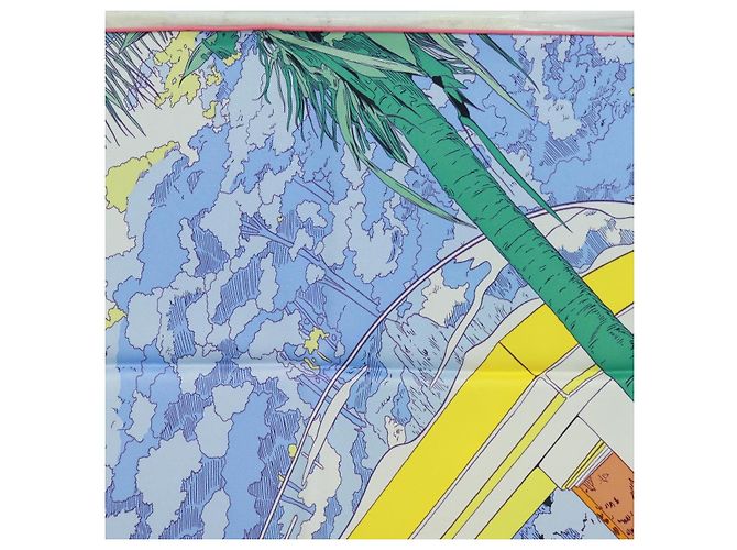 Hermès Foulard HERMES Carre 70 ""Rendez Vous Galant"" in seta multicolore Auth 169638M - vista 3