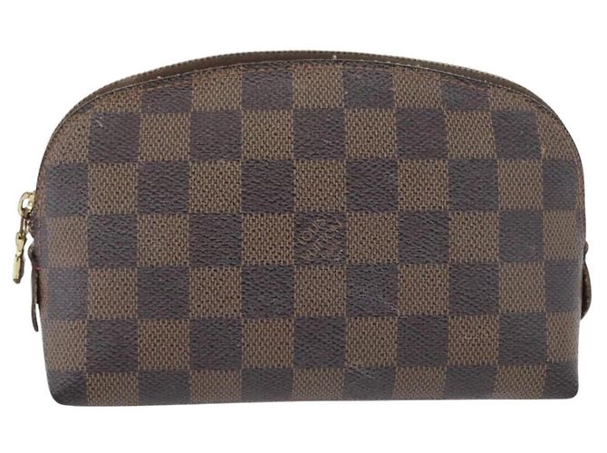 LOUIS VUITTON Pochette Cosmetica PM Damier Ebene N47516 Auth LV 171319 - vista 13