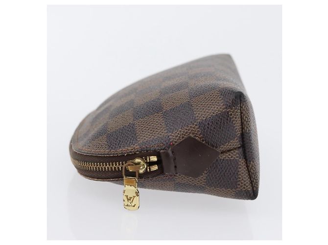 LOUIS VUITTON Pochette Cosmetica PM Damier Ebene N47516 Auth LV 171319 - vista 5