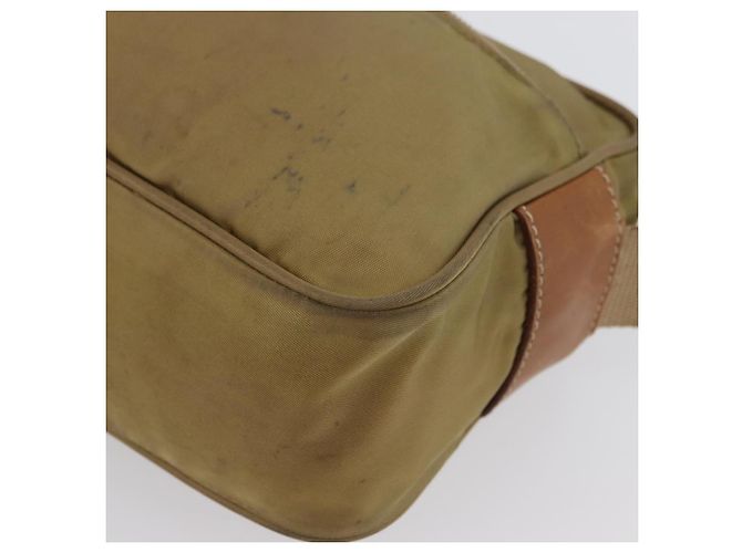 PRADA Schultertasche Nylon Beige Silber Authentisch bs33242 - Ansicht 11