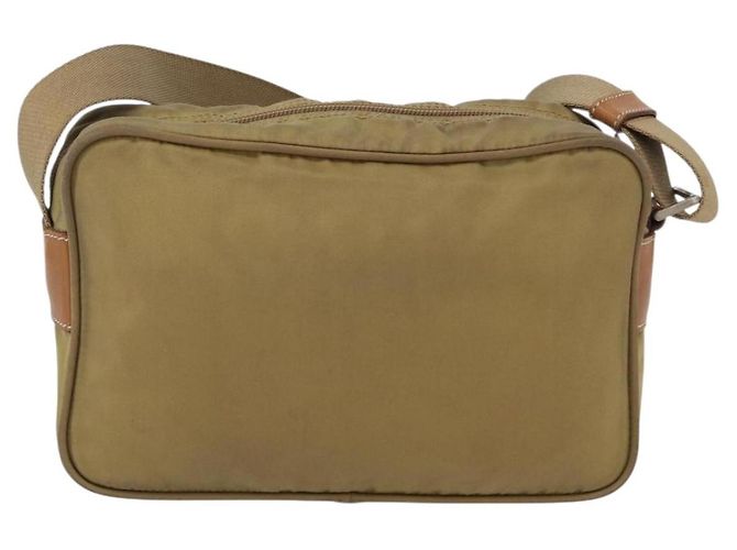 PRADA Schultertasche Nylon Beige Silber Authentisch bs33242 - Ansicht 3