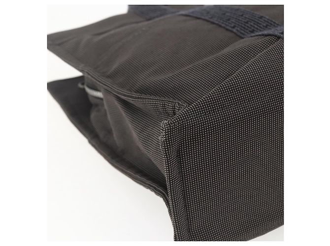 Hermès HERMES Borsa a Mano Her Line Tote MM in Tela Grigia Argento Auth 172062 Marrone - vista 13