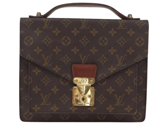 LOUIS VUITTON Borsa a Mano Monceau 28 Monogram M51185 LV Auth BA10595 Monogramma - vista 13