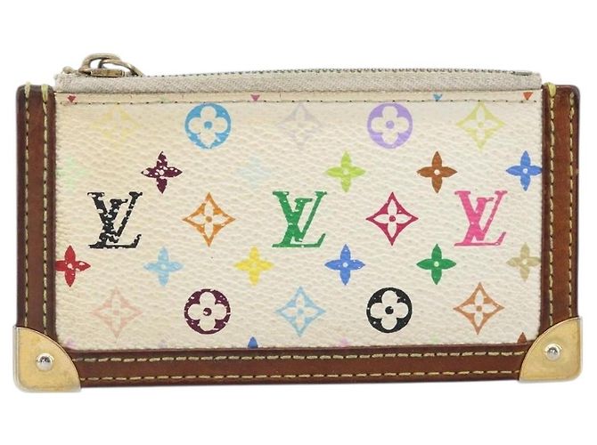 LOUIS VUITTON Monogramm Multicolor Pochette Cles Tasche Weiß M92655 Auth 169794 - Ansicht 13