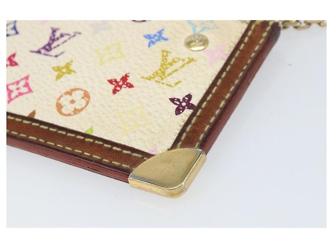 LOUIS VUITTON Monogramm Multicolor Pochette Cles Tasche Weiß M92655 Auth 169794 - Ansicht 15