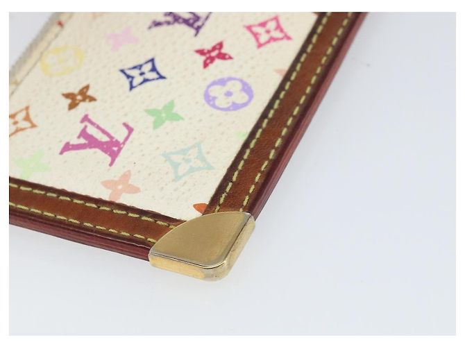 LOUIS VUITTON Monogramm Multicolor Pochette Cles Tasche Weiß M92655 Auth 169794 - Ansicht 16
