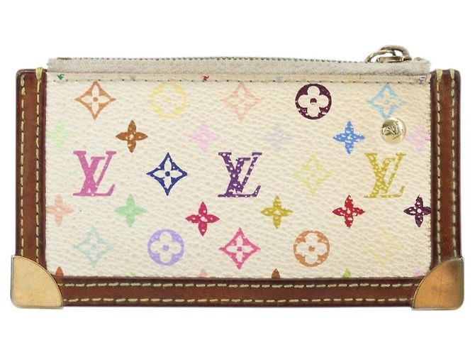 LOUIS VUITTON Monogramm Multicolor Pochette Cles Tasche Weiß M92655 Auth 169794 - Ansicht 2
