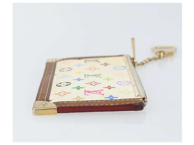 LOUIS VUITTON Monogramm Multicolor Pochette Cles Tasche Weiß M92655 Auth 169794 - Ansicht 3