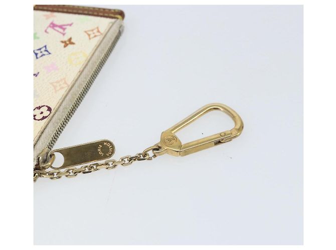 LOUIS VUITTON Monogramm Multicolor Pochette Cles Tasche Weiß M92655 Auth 169794 - Ansicht 8