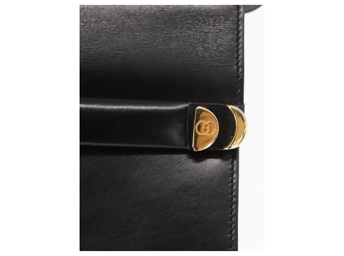 Borsa a Spalla in Pelle Nera e Dorata GUCCI 004 056 0209 Auth 169902 Nero D'oro - vista 14