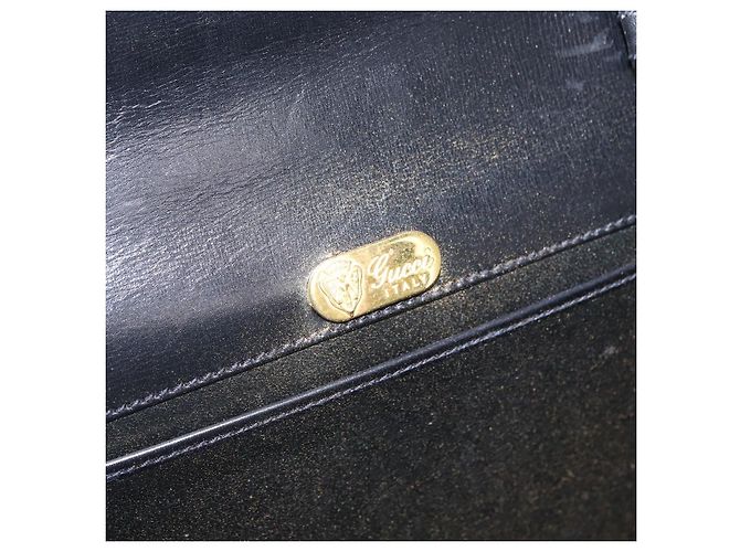 Borsa a Spalla in Pelle Nera e Dorata GUCCI 004 056 0209 Auth 169902 Nero D'oro - vista 16
