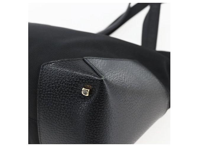 Borsa Tote Salvatore Ferragamo in tela nera e oro Auth bs33228 Nero D'oro - vista 12