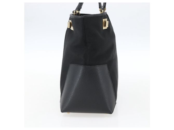 Borsa Tote Salvatore Ferragamo in tela nera e oro Auth bs33228 Nero D'oro - vista 4