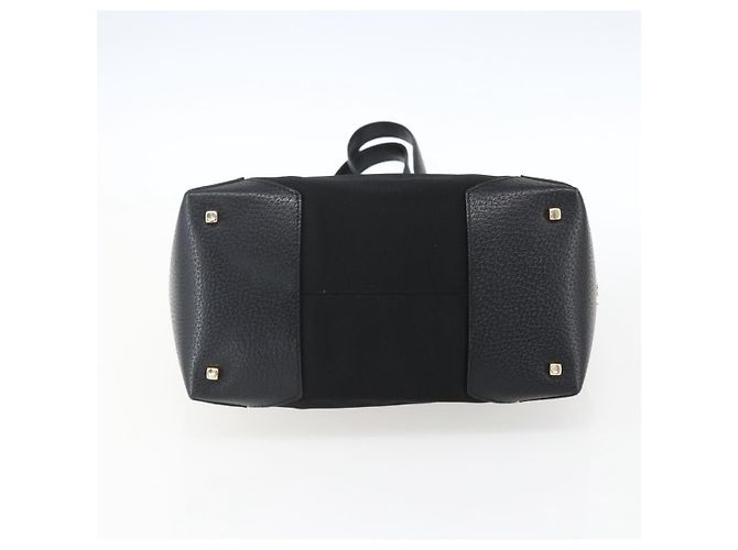 Borsa Tote Salvatore Ferragamo in tela nera e oro Auth bs33228 Nero D'oro - vista 9