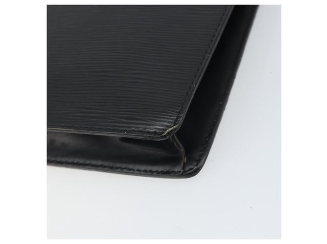 LOUIS VUITTON Pochette Uomo Epi Borsa a Mano Nera M52522 LV Auth 171980 Nero - vista 15