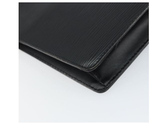 LOUIS VUITTON Pochette Uomo Epi Borsa a Mano Nera M52522 LV Auth 171980 Nero - vista 16
