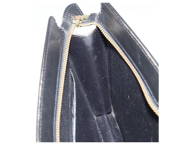 LOUIS VUITTON Pochette Uomo Epi Borsa a Mano Nera M52522 LV Auth 171980 Nero - vista 18