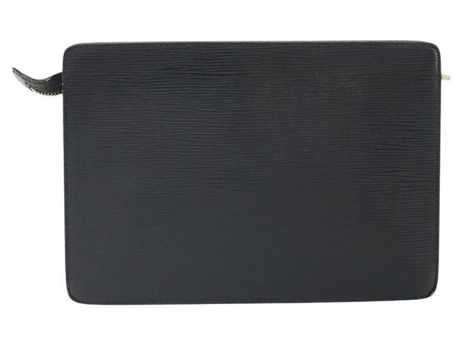 LOUIS VUITTON Pochette Uomo Epi Borsa a Mano Nera M52522 LV Auth 171980 Nero - vista 2