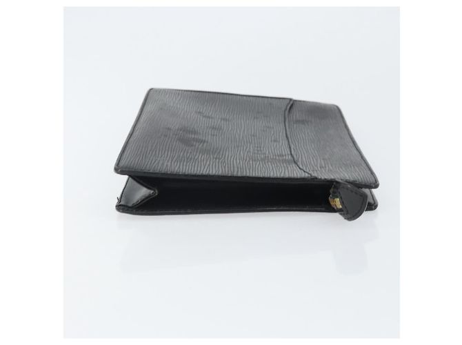 LOUIS VUITTON Pochette Uomo Epi Borsa a Mano Nera M52522 LV Auth 171980 Nero - vista 3